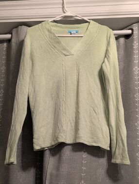 Jennifer Moore Mint Green Knit Sweater